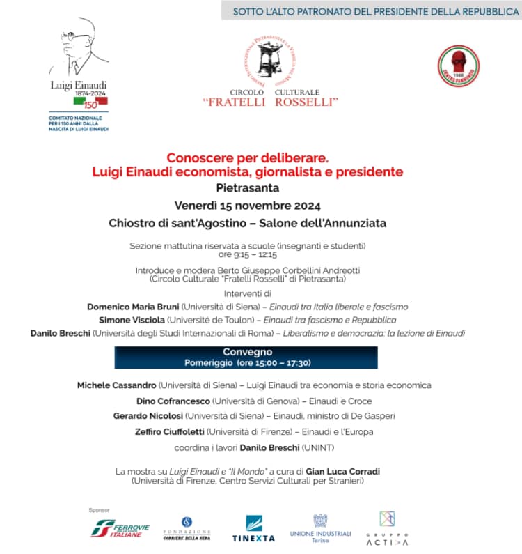 Conoscere per deliberare. Luigi Einaudi economista, giornalista e presidente